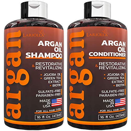 Argan Oil Shampoo and Conditioner Set - Sulfate Free - with Keratin