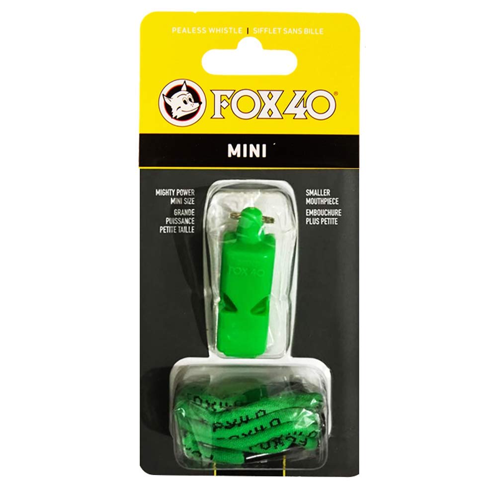 Fox 40Mini with Lanyard (Neon Green)