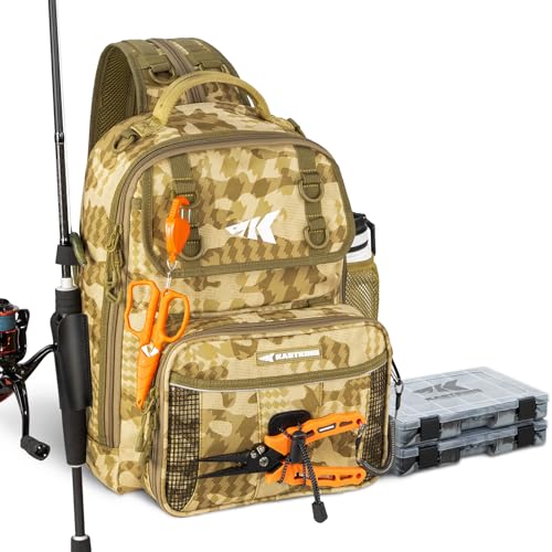 Image of KastKing BaitSpace Fishing Sling Bag, Fishing Backpack with Rod Holder