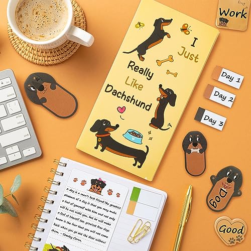 A1DIEE 550 Blätter Dackel Haftnotizen Set Kartoon Hund Bündel Notizzettel Beschreibbare Klebezettel Selbstklebende Haftzettel zurück zur Schule Zubehör Geschenke für Lehrer Studenten Schüler