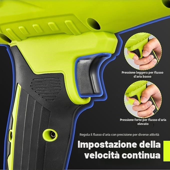 SakerPlus, Soffiatore portatile per foglie, soffiatore senza fili, soffiatore manuale, soffiatori manuali per la cura del prato, pulizia del patio, batteria da 4,0 Ah, caricabatterie incluso (1