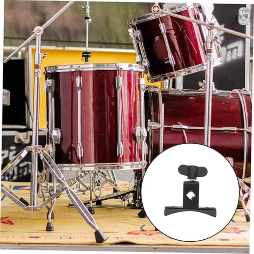 Abrazadera para soporte de Cowbell Toddmomy para aro de batería, fácil instalación y sujeción segura para bateristas de jazz y bandas de marcha miniatura 4