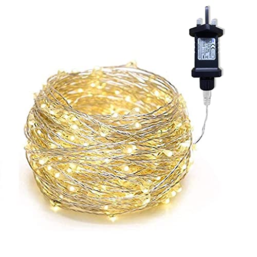 Gresonic 100LED Warm White Fairy Lights 10m