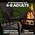 Sunnydaze Northern Galaxy 32-Inch Outdoor Fire Pit with Grill Grate, Spark Screen, and Poker - Heavy-Duty Wood-Burning Fire Pit for Outside