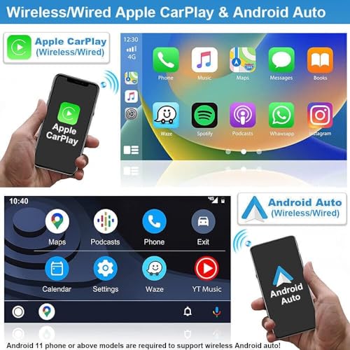 Radio para coche Android 13 con pantalla táctil 10" miniatura 3