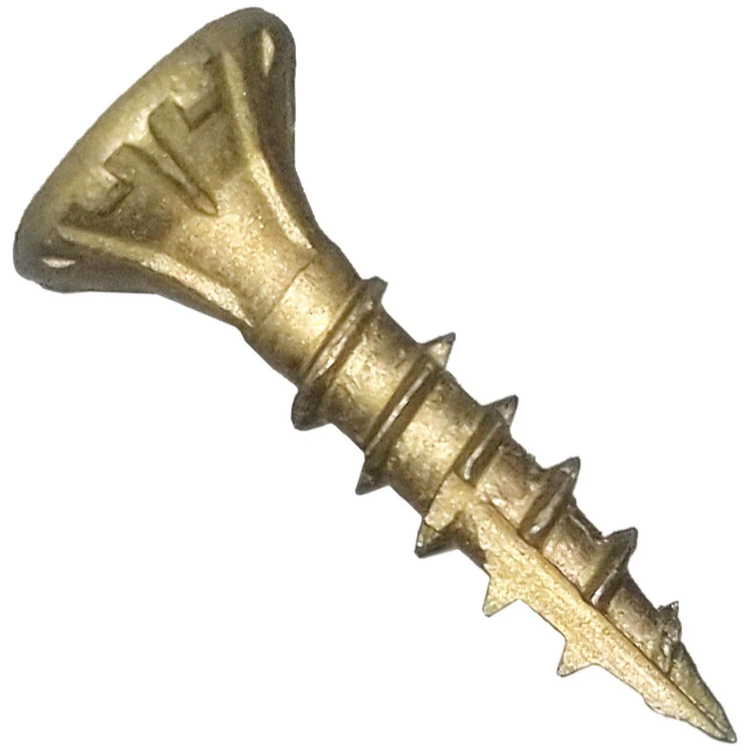 Jake Sales Tornillo de madera con revestimiento exterior de estrella de bronce #8 x 3/4 pulgadas, cabeza de accionamiento Torx/Star Drive – Tornillos de madera multiusos con revestimiento exterior
