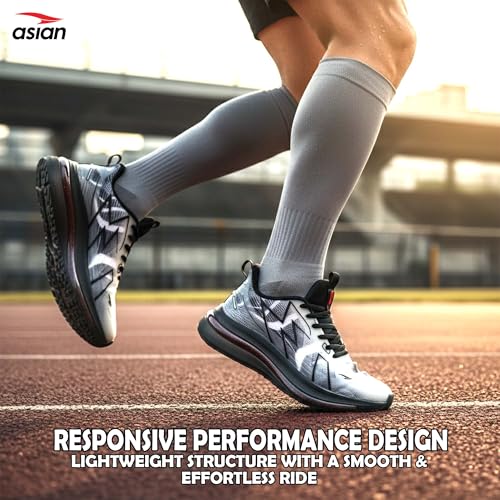 Image of ASIAN Quantum-22 Men's Running Training Shoes - Memory Foam Lightweight Sports Shoes with Stylish Design & Shock Absorbing High Grip Sole | Breathable Athletic Walking Casual Gym Sneakers