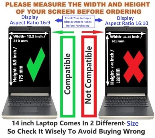 Image of Anjo 6 in 1 Combo of 14 inch With 16:9 Display Aspect Ratio Laptop Screen Protector, Keyguard, Laptop Lid and Trackpad Area Lamination (Transparent), Cleaning Gel and Mouse Pad.