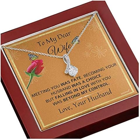KINDPAW Gift for Wife, Anniversary Fifts for Her, Wife birthday Gifts from husband, Necklace Comes with a Message Card and a Gift Box Cover