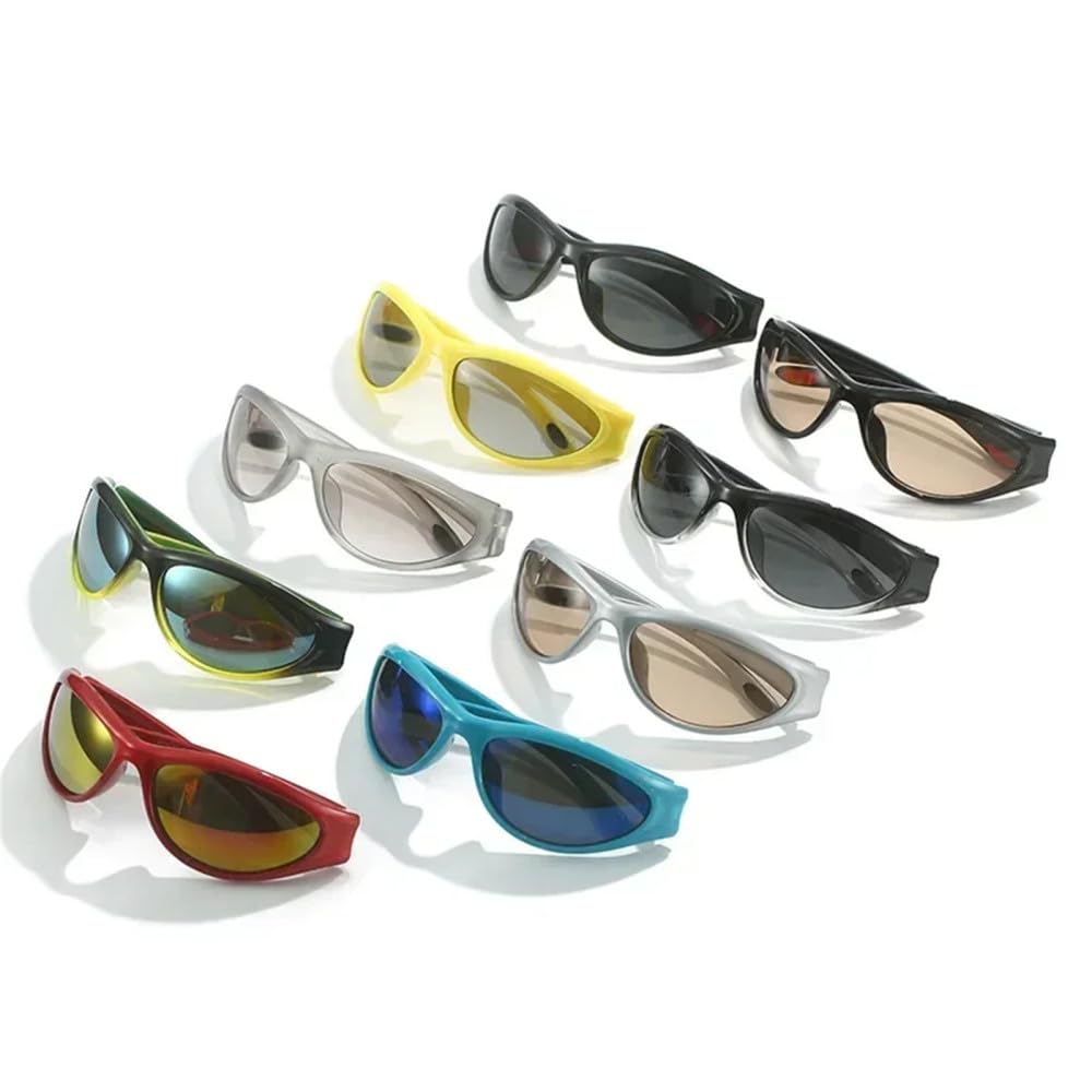 UV400 Punk Gafas de Sol Mujeres Hombres Sombra al Aire Libre Ciclismo (C2 Talla única)