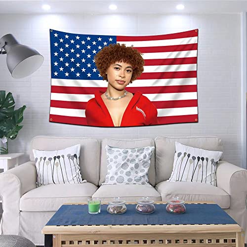 Kasflag Ice Spice Flag Tapestry (3X5Ft,Heavy Duty, Durable 150D Polyester) Brass Grommets Banner For Outdoor Garage Man Cave Dorm Room #TOP1