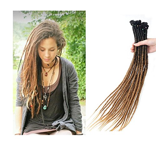 Reggae Hair Handmade Dreadlock Extentions synthetic hair From Nepal For Hippie Tribal 24 inch 10 strands/pack
