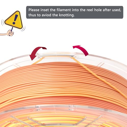 Image of iSANMATE Rainbow PLA+ Filament 1.75mm, Fast Color Change Rainbow Filament 3D Printing Filament, Multicolor Color Changing PLA Filament 1KG Spool (Sunset)