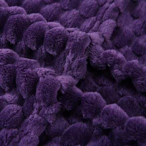 Puncuntex Überwurfdecke, 127,7 x 152,4 cm, flauschig, 3D-Jacquard, dekorativ, Flanell-Fleece, superweich, kuschelige Plüschdecke für Couch… – Ansicht 7