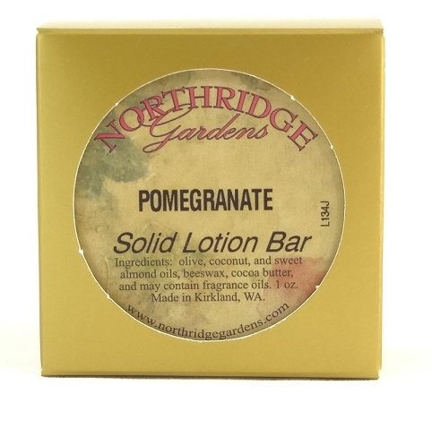 hipamus Northridge Gardens Pomegranate Solid Lotion Bar 1 Ounces