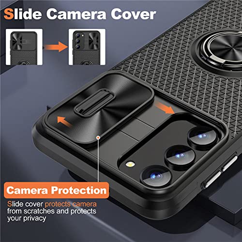 Coque antichoc pour Galaxy S23 Ultra avec anneau support et cache objectif - 3