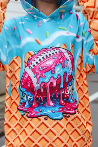 Image of Belovecol Boys Hoodies 3D Printed Hooded Sweatshirts with Pocket for 6-16Y | Pullover Hooded Style Pattern All-over Printed Long Sleeve Non-Fleece Soft Lightweight Tops for Kids