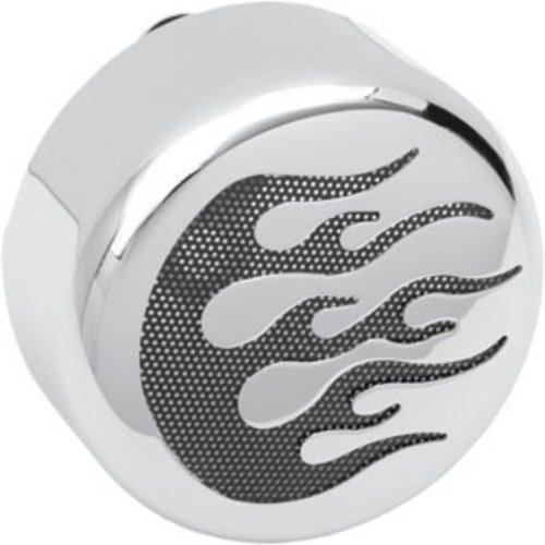 Chrome & Black Flames Replacement Horn Cover fits HD