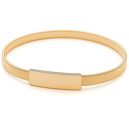 Cinto Feminino Dourado Fino Metal Elástico ZERASTOCK Hype Larger