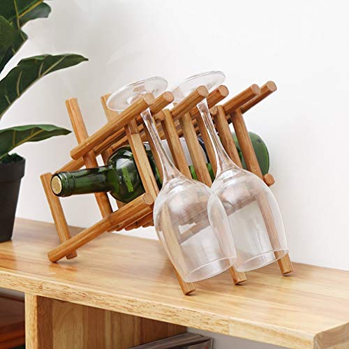 Soporte de vino de madera para 6 botellas 28.5x20.5x23cm miniatura 2