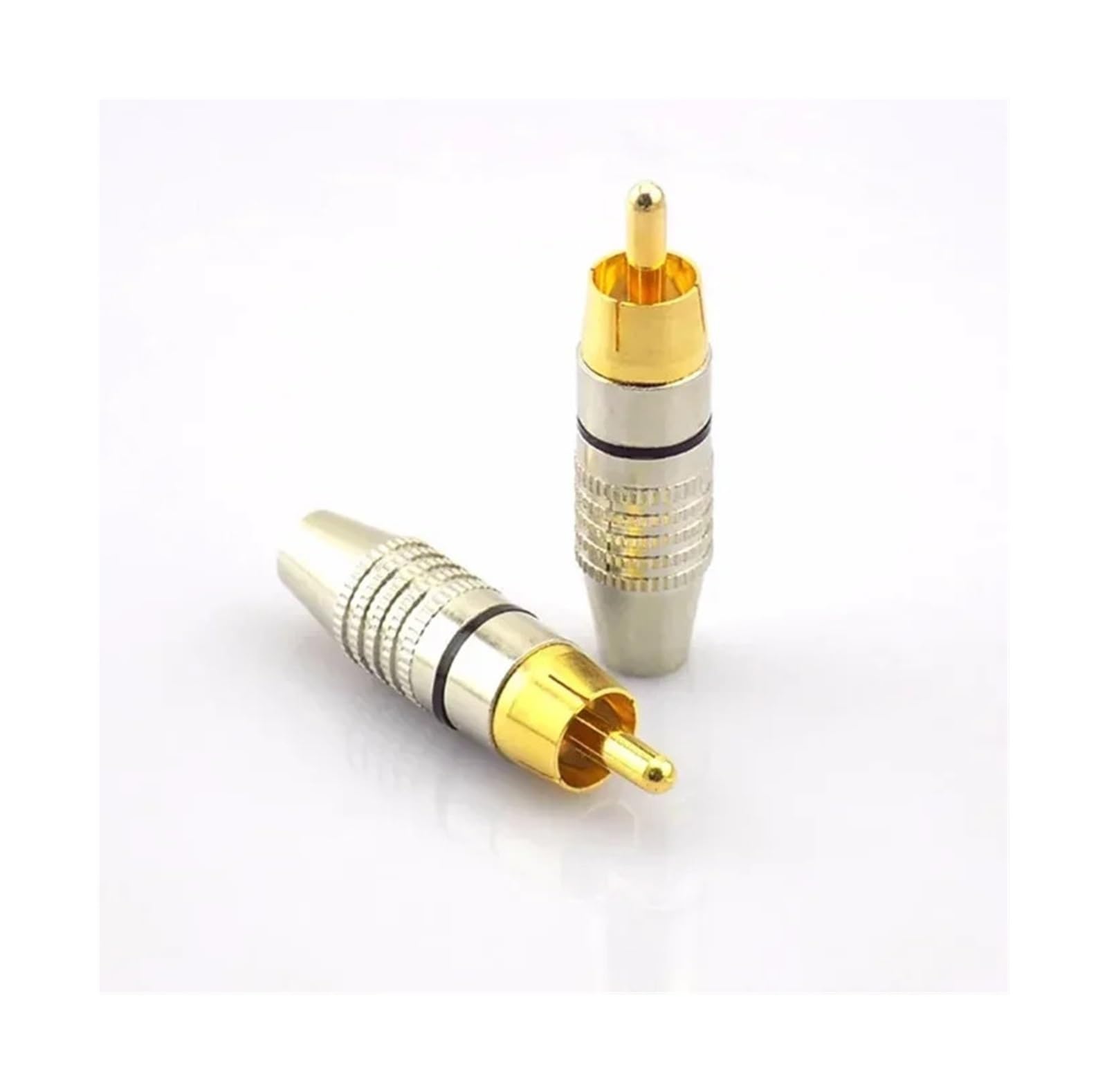 Prise RCA sans soudure plaquée or – Connecteur vidéo verrouillable for haut-parleurs, récepteurs et systèmes AV(Red,40 PCS)