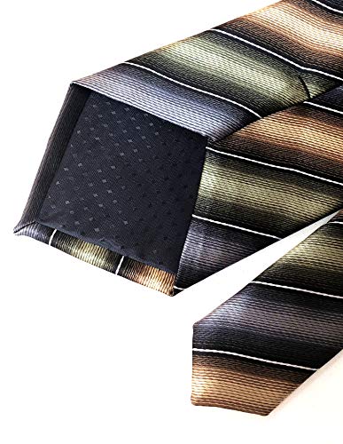 Image of Elfeves Men's Modern Striped Patterned Formal Ties College Daily Woven Neckties