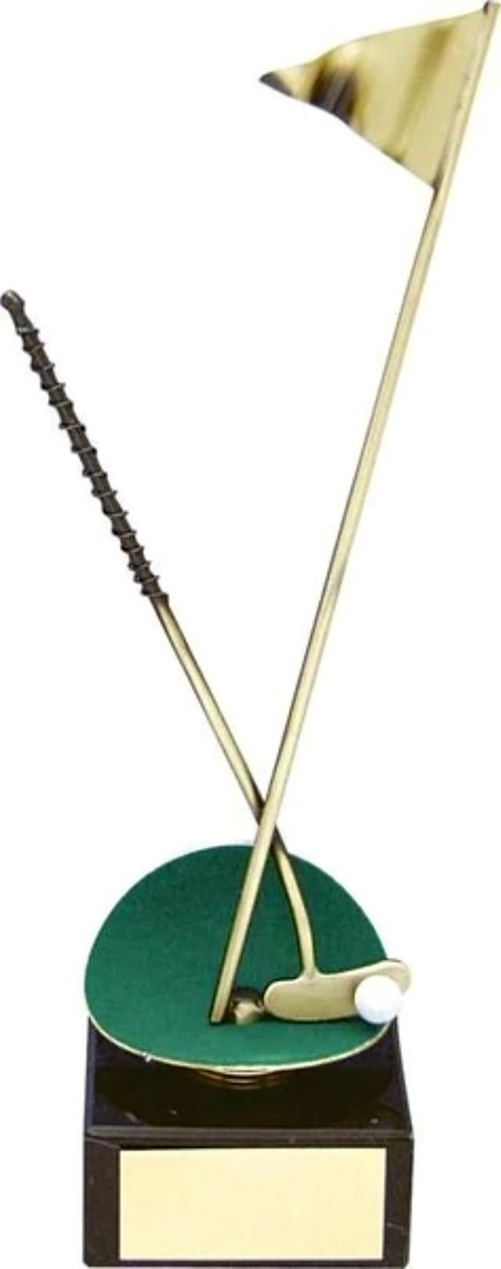 Trofeo Golf Personalizado Premio metálico artesanal Grabado de 26cm de altura