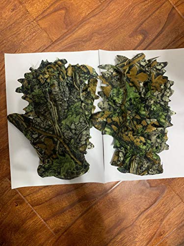 raspbery Gants de Chasse de Camouflage Gants réalistes d'arbre réel Gant de Camo antidérapant Accessoires de tir à l'arc pour la Chasse pêche en Plein air Cover