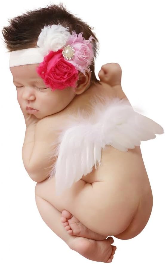 Chicaboo Baby Girl's Angel Wings and Mia Headband Set One Size