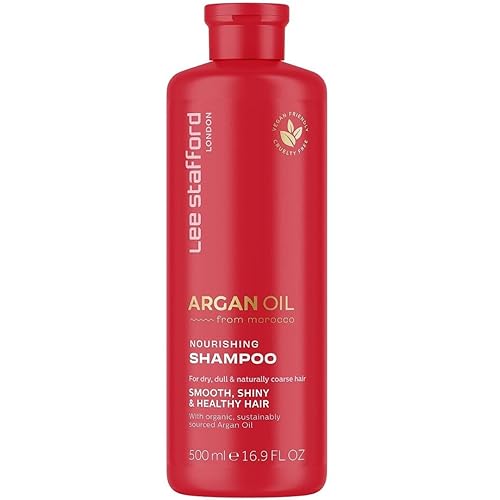 Lee Stafford Champú nutritivo de aceite de argán, 16.9 onzas líquidas, mejor para cabello seco opaco y encrespado  Cabello brillante y sedoso