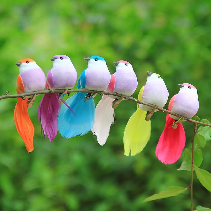 Pájaros artificiales con clip que traen la alegría de la primavera a casa 3