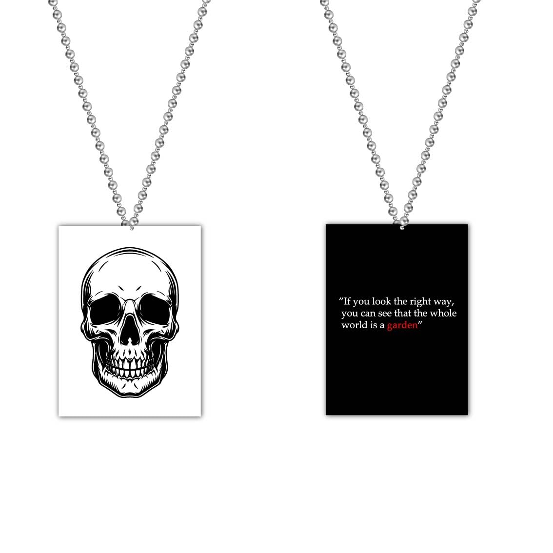 STUDPEEK Dual Color Skull with Quotes Car Hanging Accessories Items | Car Interior Decoration | Hanging Decor Your Home Wall Decor, Use Your Keychain 7.4 x 10 Cms