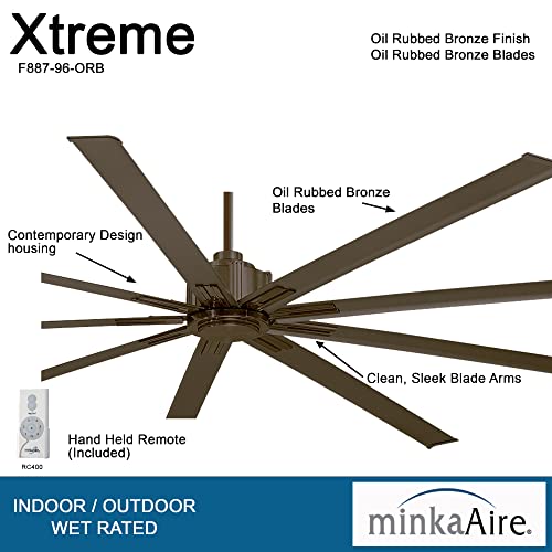 Minka Aire Xtreme 96" Big Ceiling Fan In Oil Rubbed Bronze Finish #TOP1