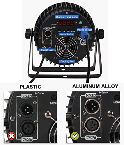 Shehds Stage Par Lights Led18X18W Dj Stage Lights Rgbwa+Uv 6In1 Color Wash/Strobe Effect Dmx512 Control Sound Activated Led Uplighting Lights For Events Disco Show Concerts Family Party #TOP5