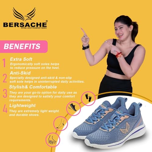 Image of BERSACHE Premium Sports,walking,Gym,cricket, Trending Running Shoes For Women