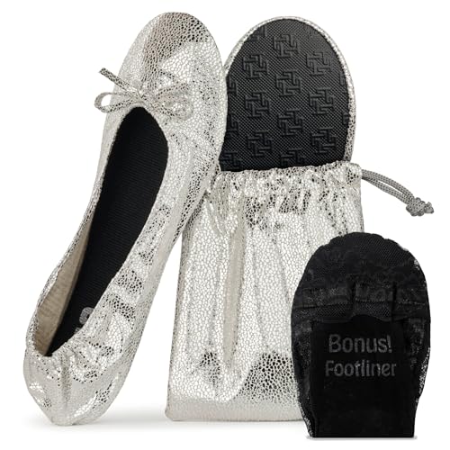 Image of Silky Toes Foldable Flat Shoes for Women | Portable Ballet Flats for Weddings, Parties, Events, Travel |Comfortable Cushioned
