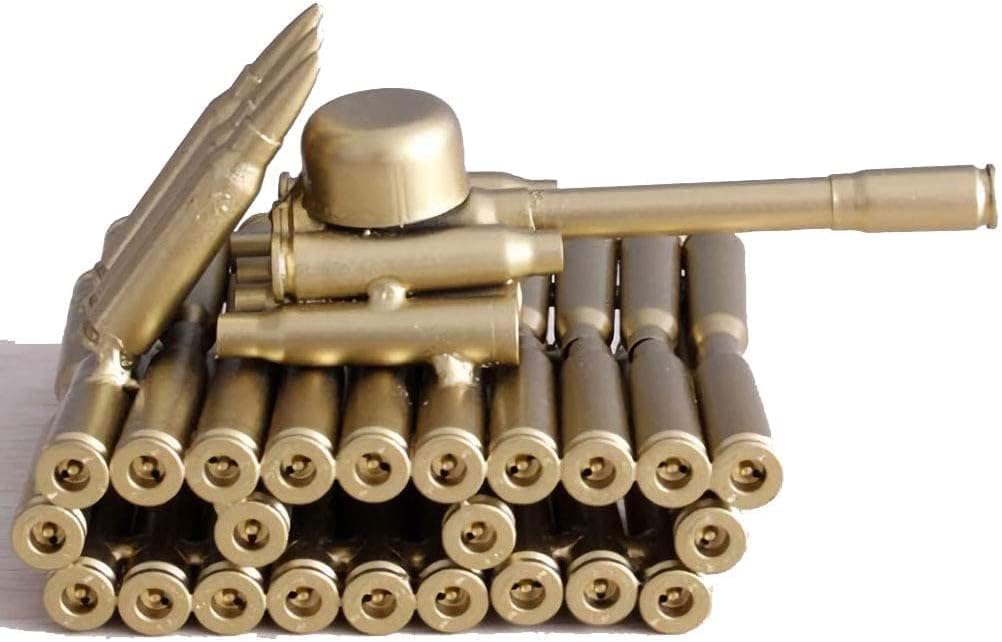 ZIF Antique Army Tank Table Top Decorative Showpiece for Home Decor & Office Table with Golden, Glossy and Shiny Finish