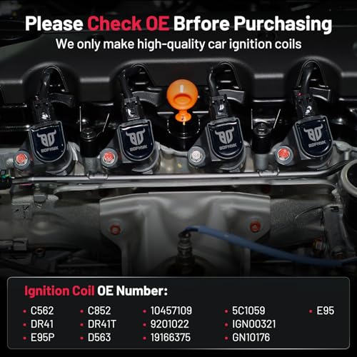 Image of BDFHYK Ignition Coil Packs GN10176 Compatible with Buick Skylark Chevy Beretta Cavalier Malibu Oldsmobile Achieva Alero Calais Cutlass Calais Supreme Pontiac Grand Am Prix Sunfire Set of 2