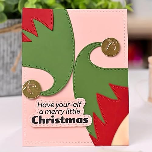 MCPOOX Festivals Metal Cutting Die for Scrapbooking, Christmas Cut Stencils for DIY Scrapbook Photo Album Decorative Paper Card, Card Making Supplies, Embossing (Hat of the Dwarf Old Man 4.2 x 4.1 in)