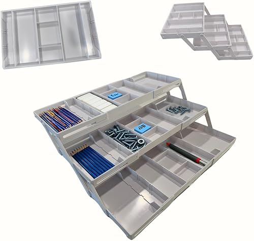 Miniatura 7 de Organizador de cajones de 3 niveles, organizador inteligente de cajones de varios niveles para escritorio, organizador expandible para oficina, 3