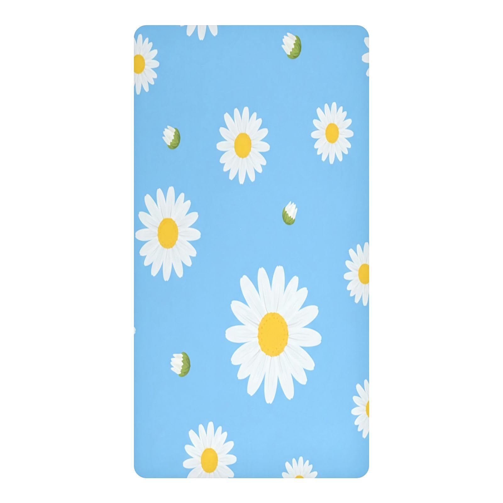 JiangGgen Beautiful Daisy Baby Crib Sheet Soft Breathable for Standard Crib-M