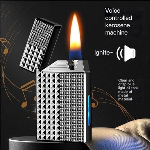 Encendedor eléctrico 2 en 1 activado por voz negro miniatura 2