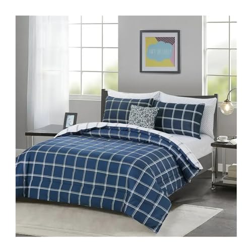 Ensemble de couette cosy à carreaux pour transformer votre chambre en nid douillet
