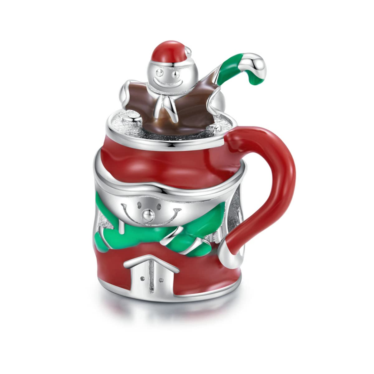 BISAER Hamsa Charm Hexproof Lucky Hand Charm Bead 925 Sterling Silver Beads Filled Blue Gemstones Evil Eye Charm Fits Bangle Bracelet Necklace and European Charms Bracelet