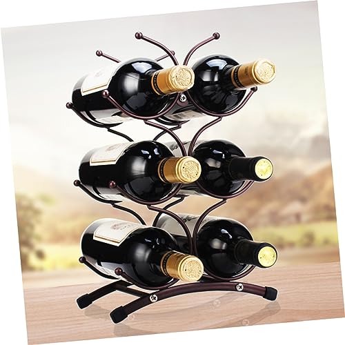 Soporte de vino vintage para exhibir botellas en mesa miniatura 3
