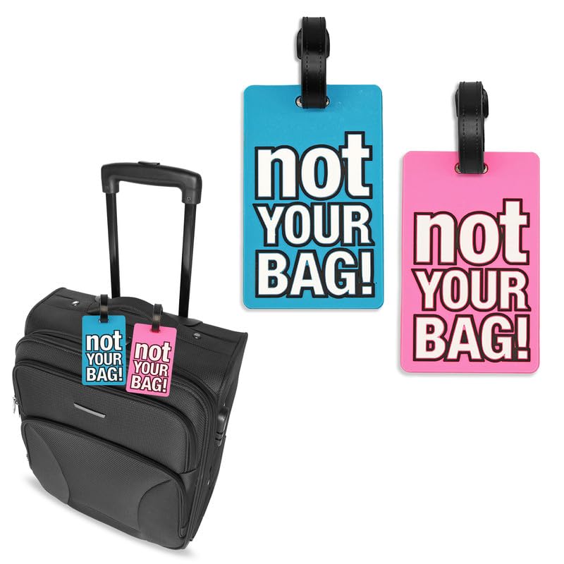 Image of Kraptick Travel Luggage Tags - Durable and Stylish Luggage Identification Tags for Suitcases Compact Name Tag for Luggage & Travel ID Label Tags for Suitcase & School Bags-(DMFP871)(Pack of 2)
