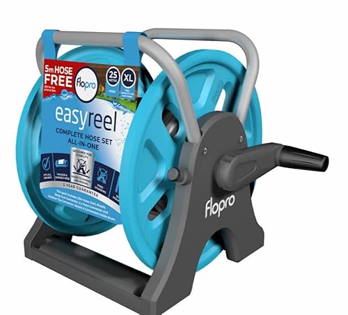 Flopro NeverKink EasyReel 25m Complete Hose Reel Set System