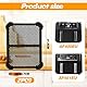 2 Stück Spritzschutz für Ninja Heißluftfritteuse Zubehör, Silikon Spritzschutz Wiederverwendbar Heißluftfritteuse Spritzschutz Airfryer Zubehör für Ninja AF400EU AF451EU