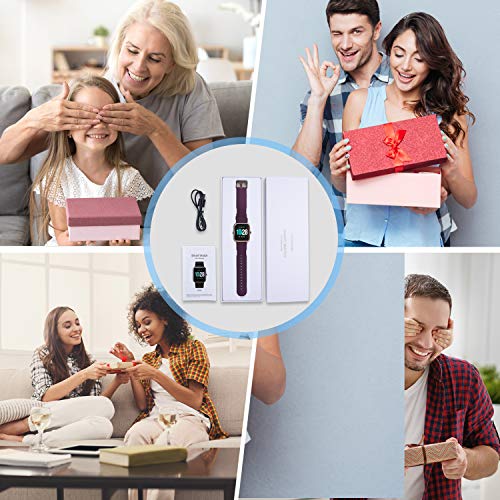 LETSCOM Smart Watch Fitness Tracker Heart Rate Monitor Step Calorie Counter Sleep Monitor Music Control IP68 Water Resistant 1.3 Inch Color Touch Screen Activity Tracking Pedometer for Women Men