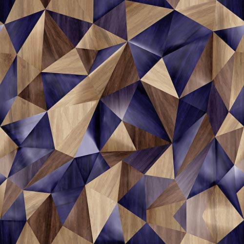 Image of DWELLSINDIA 3D Wood Style Self Adhesive Peel and Stick PVC Wallpaper Waterproof, Scratch Resistant, Laminated (41CM X 244CM, Purple & Brown)